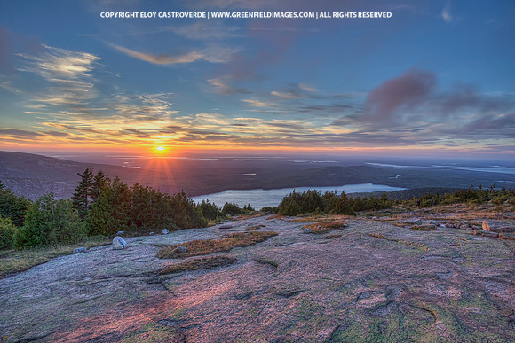 Sunset at Cadillac Mountain, Acadia National Park
